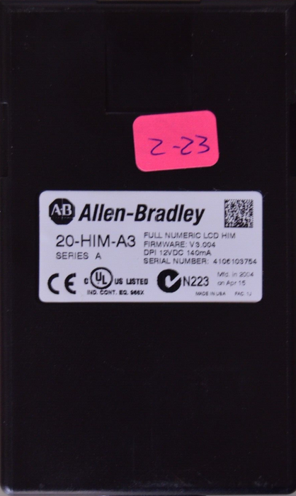 Allen-Bradley 20-HIM-A3 SERIES A Full Numeric HMI Keypad Firmware: 3.004  #2-23