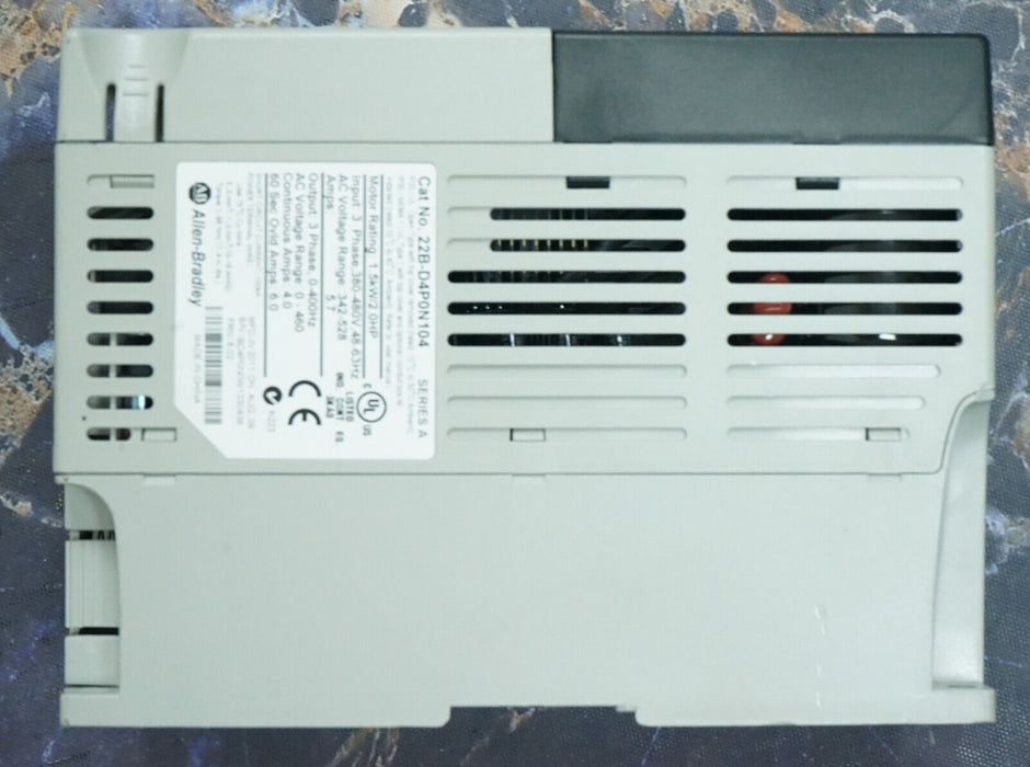 Low Hours Allen-Bradley 22B-D4P0N104 Power Flex 40 Drive 2HP Ser A FRN:6.02