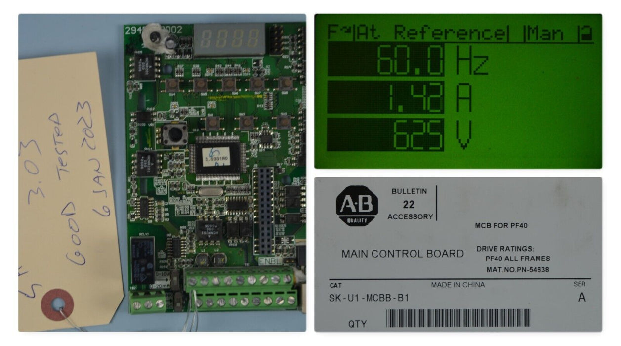 Allen-Bradley SK-U1-MCBB-B1 Main Control Board For PowerFlex 40 FRN:3.03 5HP