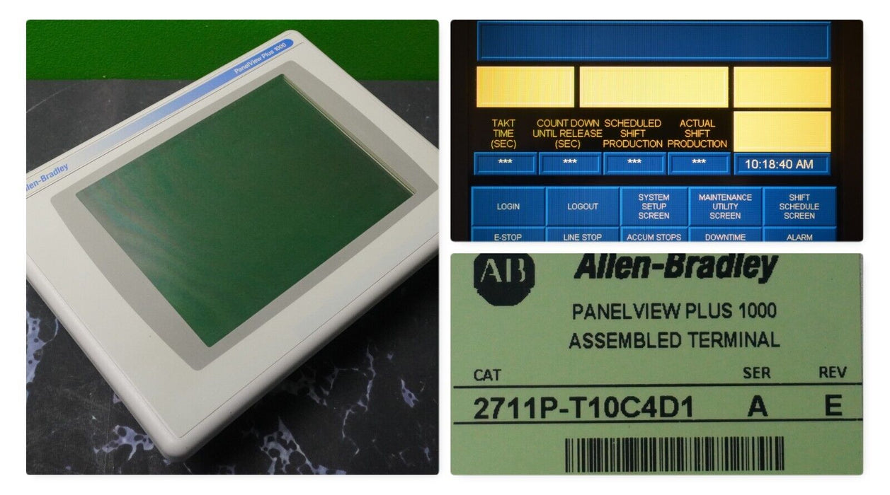 ALLEN-BRADLEY 2711-T10C4D/2711P-RDT10C PANELVIEW PLUS 700 Display Module Tested