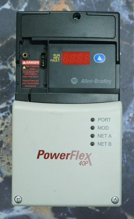 Allen-Bradley 22D-D2P3N104 PowerFlex40P FRN:2.01 Series A Tested QTY up to 7