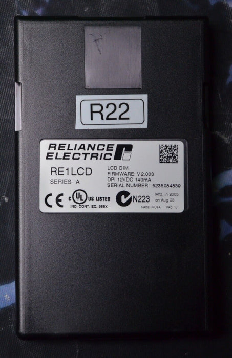 Reliance Electric RE1LCD A Keypad FRN:2.003 Tested Good R22