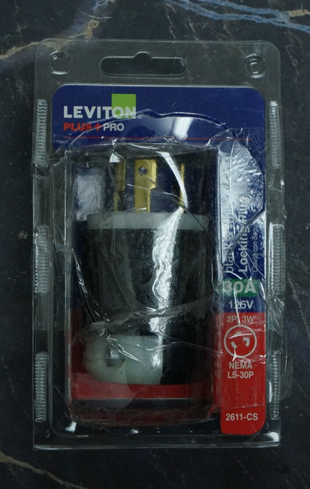 LEVITON Plus Pro 30AMP 125V Locking Plug Industrial Grade 2611-CS