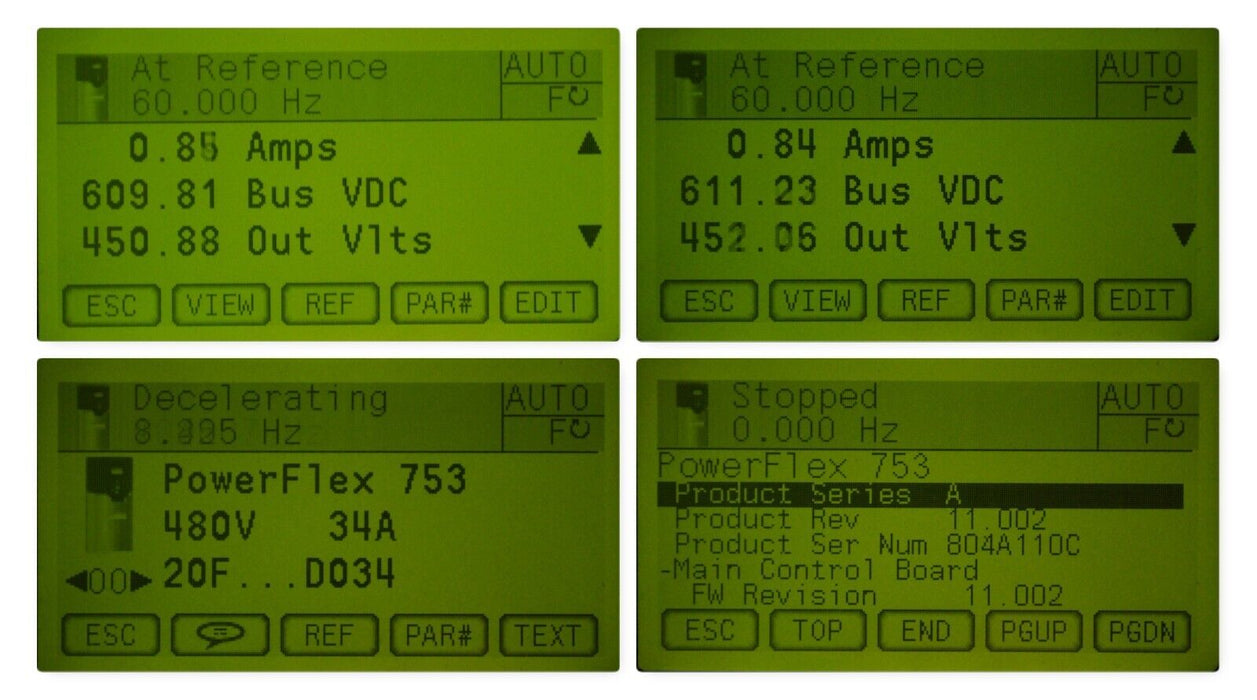 Low Hour Allen-Bradley PowerFlex 753 20F11ND034AA0NNNNN 25HP FRN:11.002 Tested