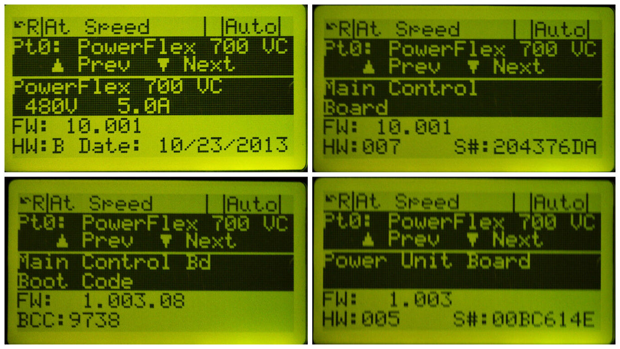 2013/10/23 Allen-Bradley PowerFlex 700 3 HP 20BC5P0A0AYNANC0 400 VAC FRN. 10.001