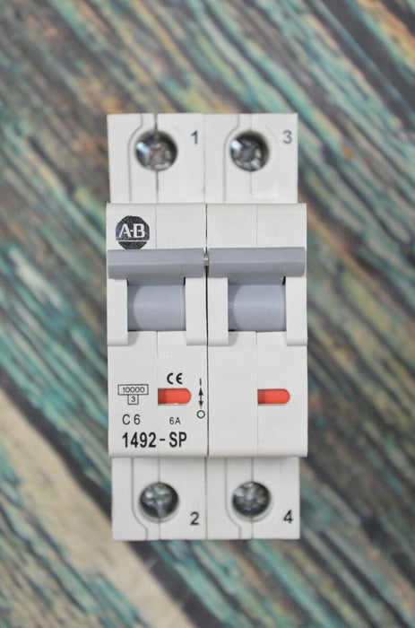 Allen-Bradley 1492-SP2C060 Supplementary Protector 2 Pole 6Amp Circuit Breaker