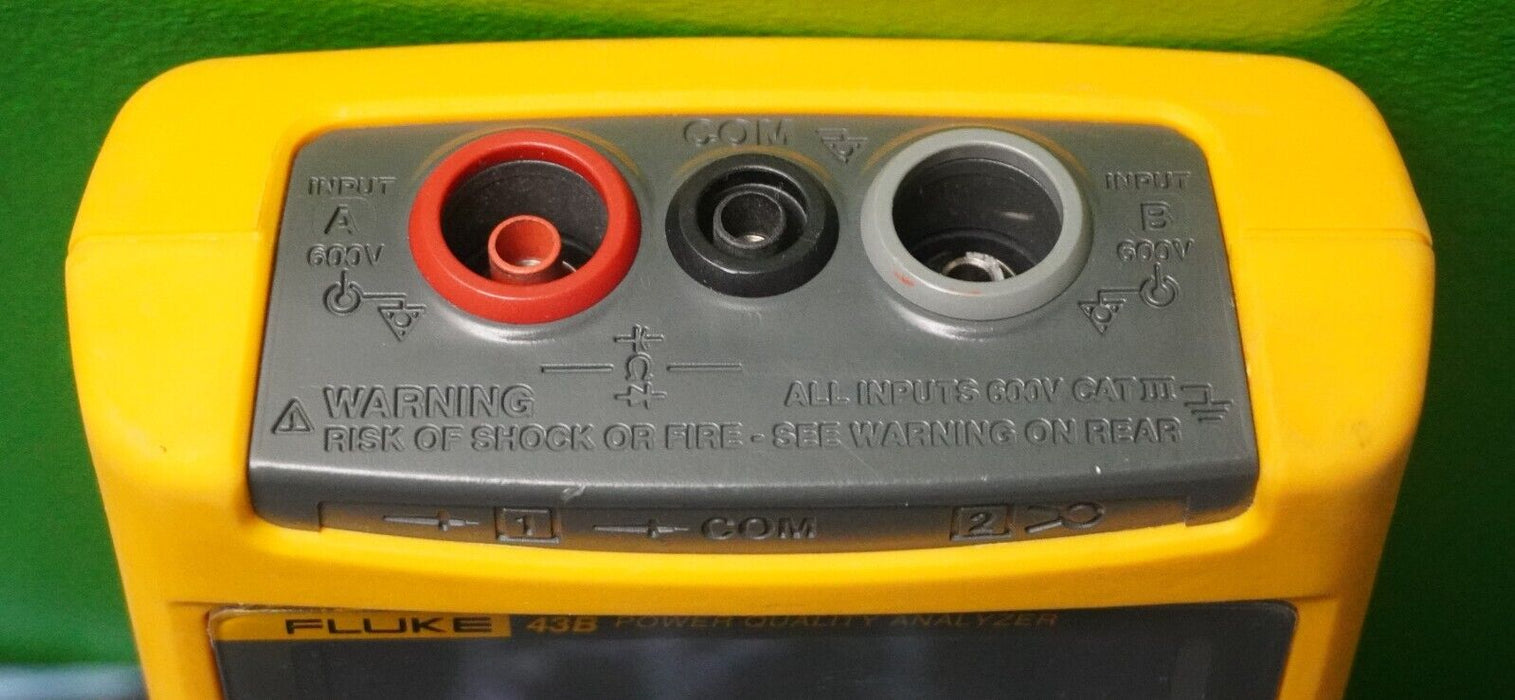 FLUKE 43B HANDHELD Power Quality Analyzer Tested