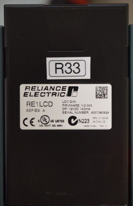 Reliance Electric RE1LCD A Keypad FRN:2.003 Tested Good R33