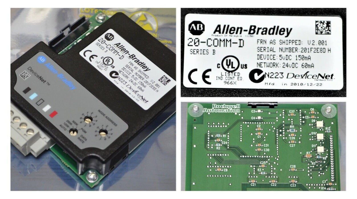 Allen-Bradley 20-COMM-D Series B Powerflex Devicenet Adapter Firmware V2.001