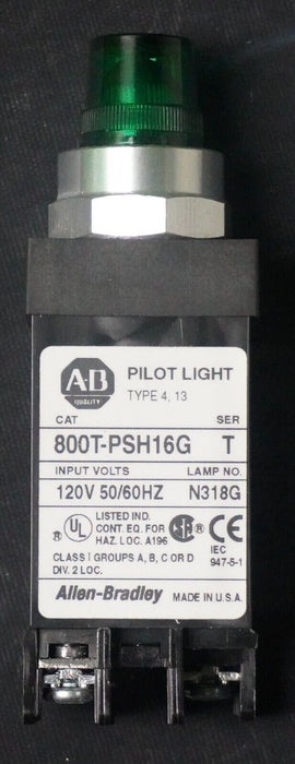 New ALLEN BRADLEY 800T-PSH16G SERIES T, PILOT LIGHT