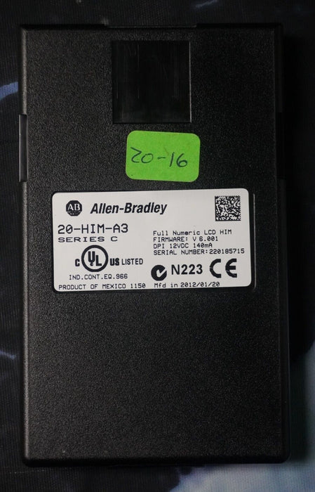 Allen-Bradley 20-HIM-A3 SERIES C Full Numeric HMI Keypad Firmware 6.001   #20-16