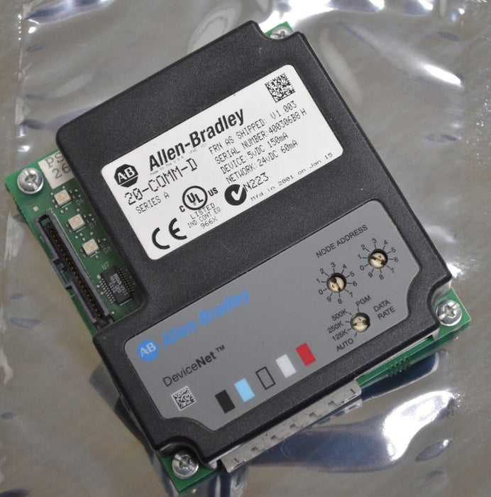 ALLEN-BRADLEY 20-COMM-D SERIES A FIRMWARE 1.003 POWERFLEX DEVICENET ADAPTER