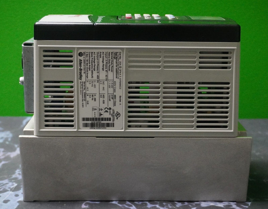 Low Hrs Allen-Bradley PowerFlex 70 2 HP 20AD3P4A3AYNNNC0 480VAC Tested FRN:4.001