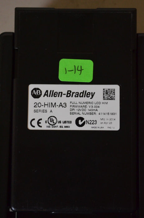 Allen-Bradley 20-HIM-A3 SERIES A Full Numeric HMI Keypad Firmware 3.004   #1-14