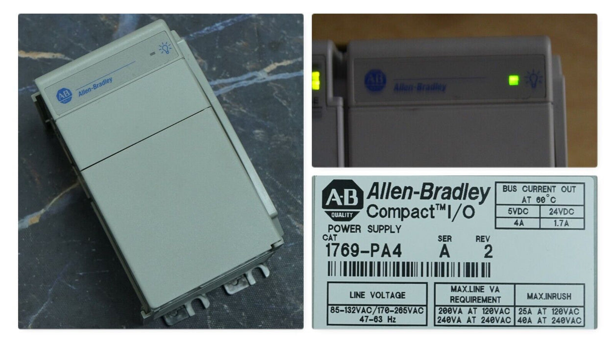 Allen-Bradley 1769-PA4 Compact Power Supply 120/240VAC Input Module Series A