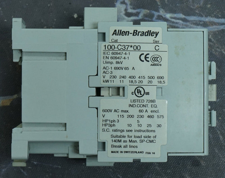 Allen-Bradley 100-C37*10 IEC Rated Safety Contactor