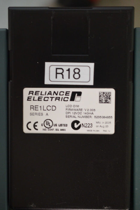 Reliance Electric RE1LCD A Keypad FRN:2.003 Tested Good R18