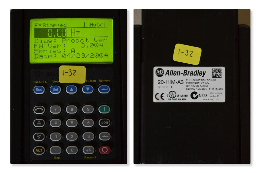 Allen-Bradley 20-HIM-A3 SERIES A Full Numeric HMI Keypad Firmware 3.004   #1-32