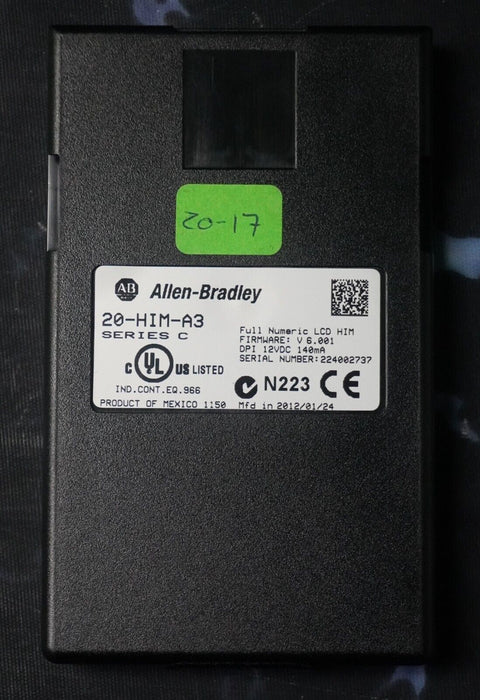 Allen-Bradley 20-HIM-A3 SERIES C Full Numeric HMI Keypad Firmware 6.001   #20-17