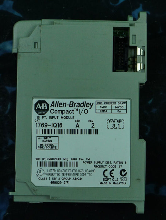 Allen-Bradley 1769-IQ16 Series A Compact I/O PLC Input Module FRN 3.1