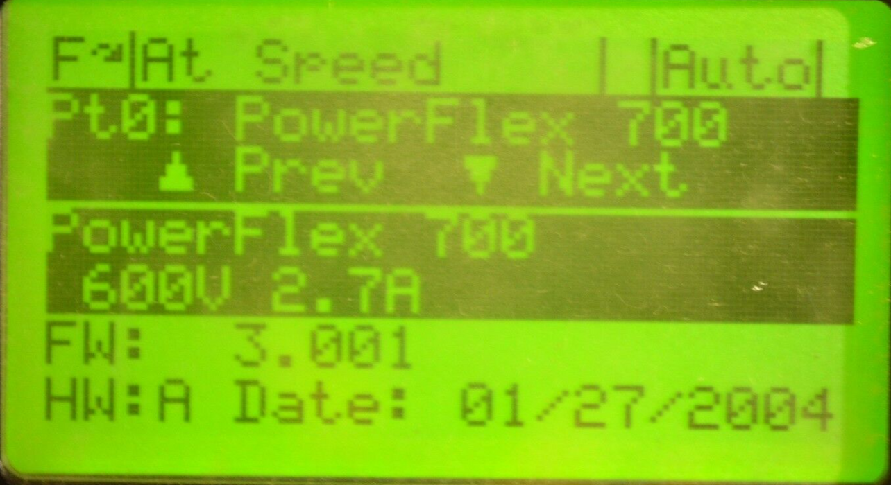 Allen-Bradley PowerFlex 700 2 HP 20BE2P7A3AYNANA0 600 VAC Tested Good Clean