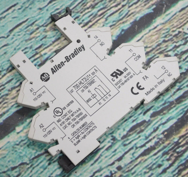 LOT OF (10) ALLEN BRADLEY 700-HLT2U1 SER A TERMINAL BLOCK RELAY BASE QTY