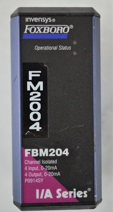 FOXBORO Invensys FBM204 Module 4 Input 4 Output Tested Good