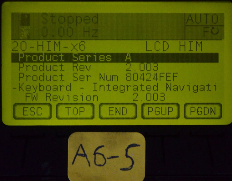 2014 ALLEN BRADLEY 20-HIM-A6 SERIES A HIM FIRMWARE VERSION 2.003 (A6-5)