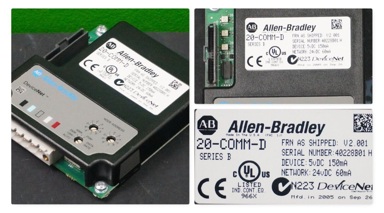 Allen-Bradley 20-COMM-D Series B Powerflex Device Adapter Firmware 2.001 Tested