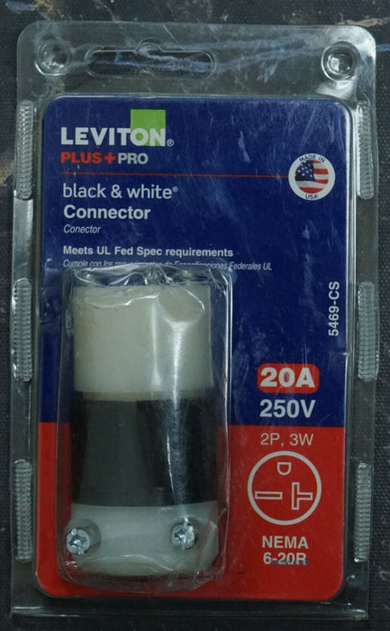 LEVITON Plus Pro 20AMP 250V Locking Plug Industrial Grade 5469-CS