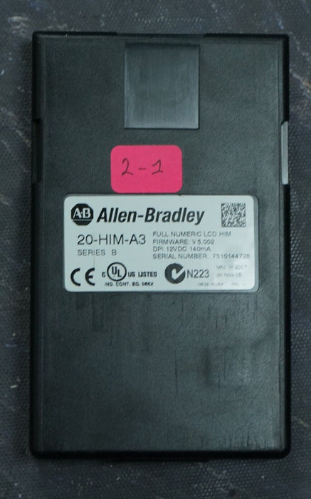 Allen-Bradley 20-HIM-A3 SERIES B Full Numeric HMI Keypad Firmware:5.002  #2-1