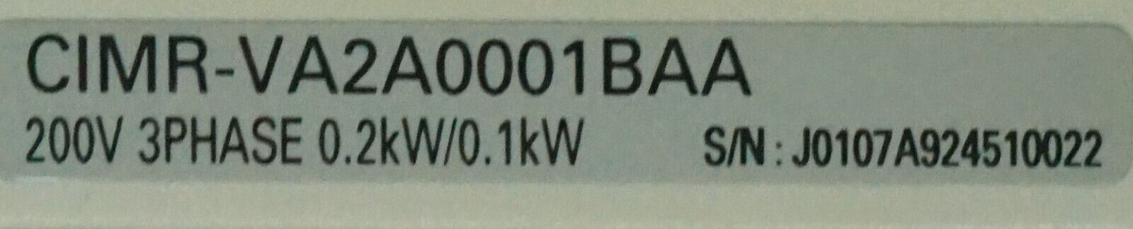 Yaskawa CIMR-VA2A0001BAA V1000 Variable Frequency Drive Tested Good