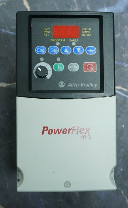 Allen Bradley 22B-D2P3N104 PowerFlex40 Drive Series A Tested Good 6.01