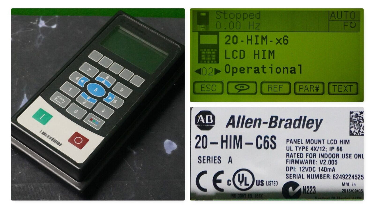 Allen Bradley 20-HIM-C6S Series A Panel Mount Remote HIM Tested Good