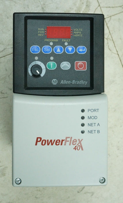 Low Hour Allen Bradley 22B-D2P3N104 PowerFlex40 Drive Series A Tested Good 5.01