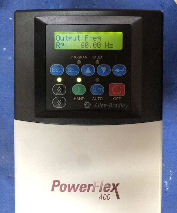 Allen-Bradley PowerFlex 400 22C-D012N103 7.5 HP Series B FRN:8.01 Tested Good