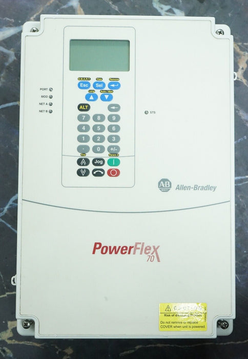 Zero Run Hr Allen-Bradley PowerFlex 70 20AD011C3AYNANNN 480VAC 7.5 HP FRN:2.009