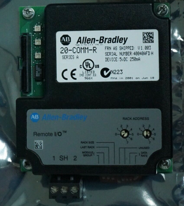 Allen Bradley 20-COMM-R Series A Remote I/O Adapter Firmware 1.003 Tested Good