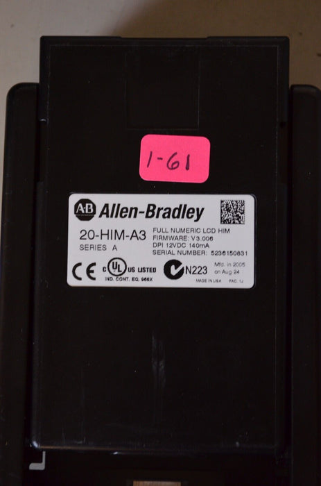 Allen-Bradley 20-HIM-A3 SERIES A Full Numeric HMI Keypad Firmware 3.006  #1-61