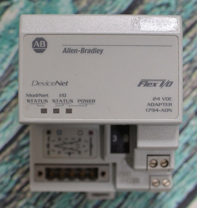 Allen Bradley 1794-ADN /B DeviceNet FLEX I/O DEVICENET Adapter Module Series B