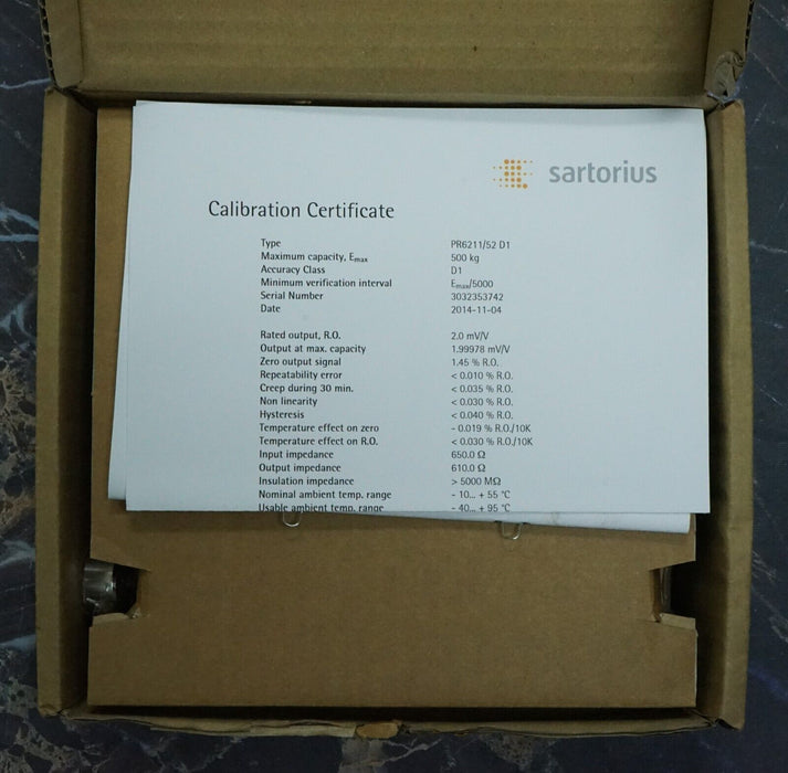 Sartorius Compact Compression Load Cell PR6211/52 D1