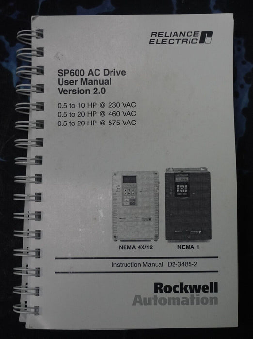 New Reliance Electric SP600 6SP401-008CTAN 5HP Drive 480VAC FRN:2.001