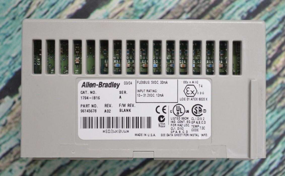 Allen-Bradley 1794-IB16 Series A 24 VDC Source Input Tested Good Clean A02