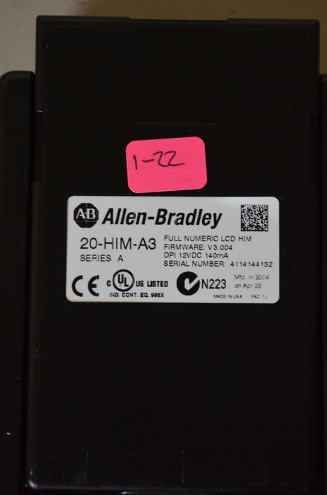 Allen-Bradley 20-HIM-A3 SERIES A Full Numeric HMI Keypad Firmware 3.004   #1-22