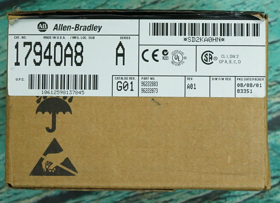 New Open Box Allen-Bradley 1794-0A8 Ser. A Digital Output Module