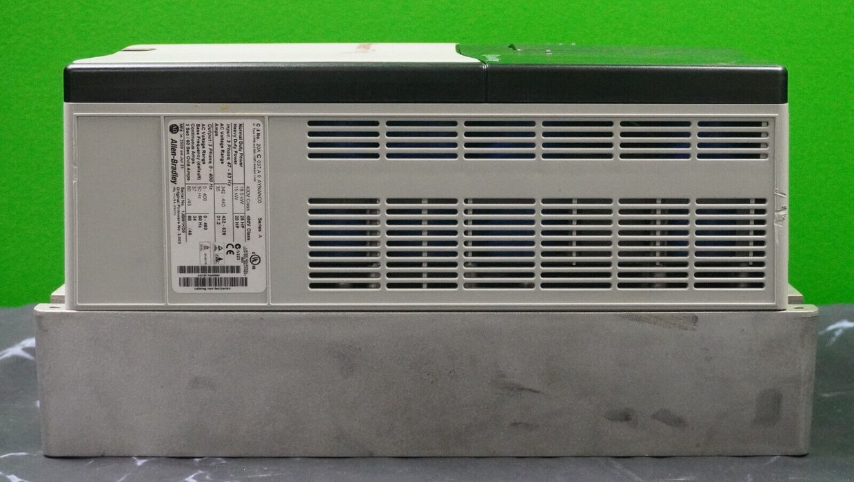 Low Hours Allen-Bradley 20AC037A0AYNANC0 25HP 480V Powerflex 70 FRN:3.003