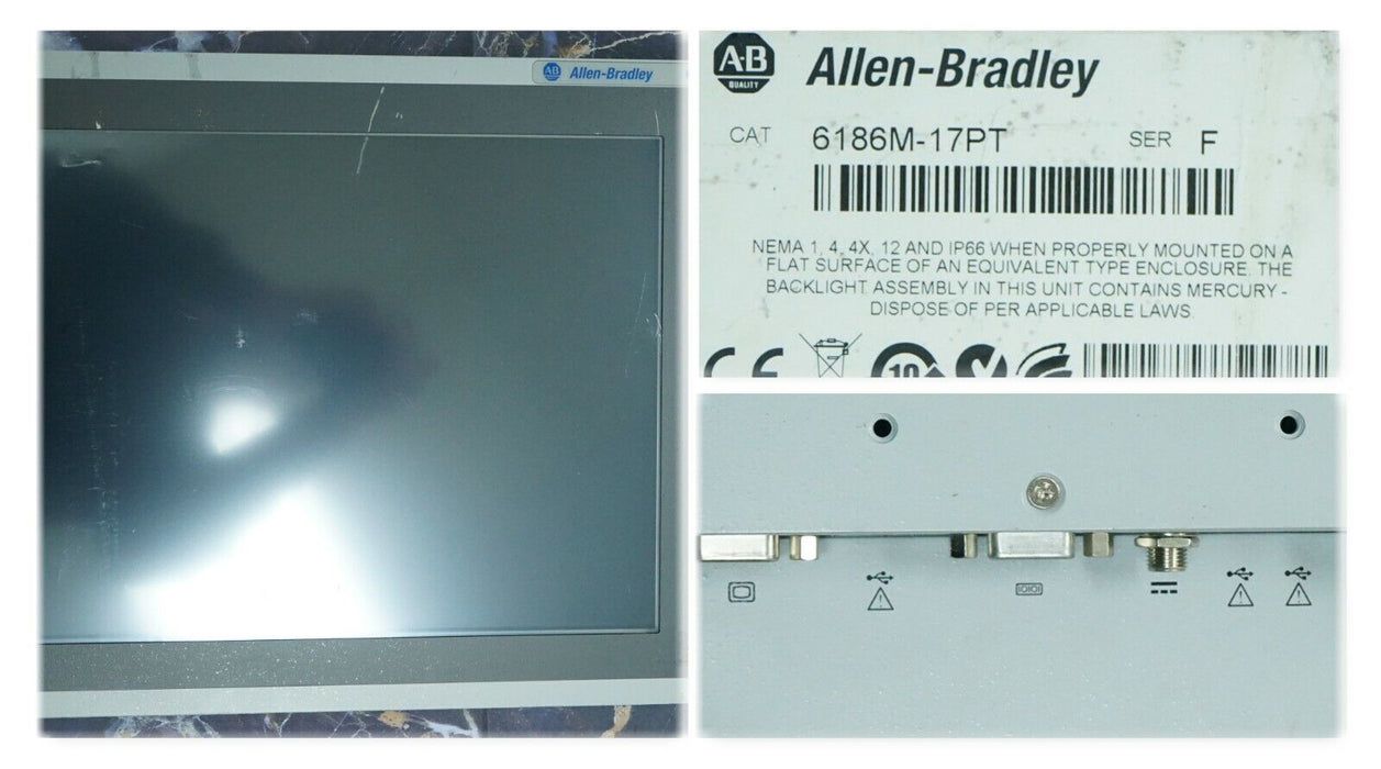 Allen Bradley Monitor 6186M 6186M-17PT Ser F Tested Good