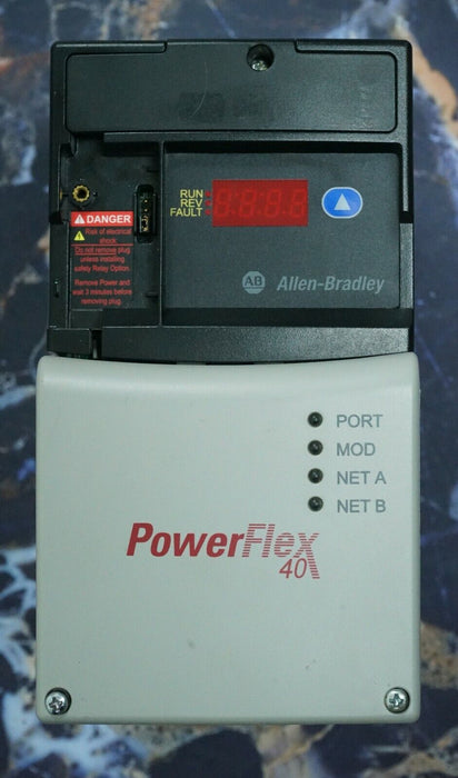 2012 Allen-Bradley Powerflex 40P 22D-D1P4N104 0.5 HP FRN:2.01 Tested Good