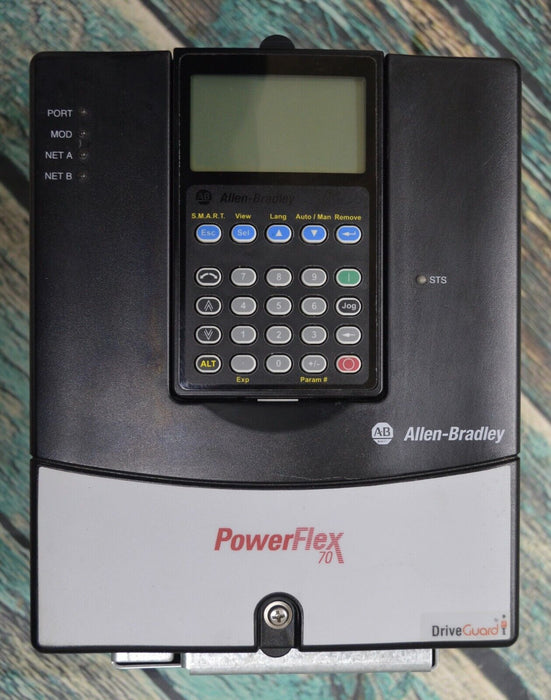 Allen-Bradley PowerFlex 70 5 HP 20AD8P0A3AYNAEG0/A 480 VAC Good Tested 5.001