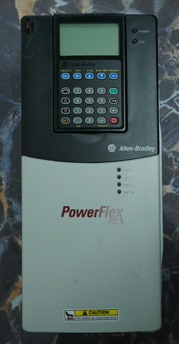 LOW HOURS Allen Bradley PowerFlex 700 10HP VFD 20BB028A3AYNBND0 240V FRN:6.004